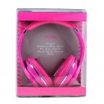 Wholesale HiFi Sound Stereo Headphone with Mic TV05 (Hot Pink)